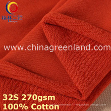 Tissu 100% de coton tricoté de molleton pour des vêtements de textile (GLLML385)